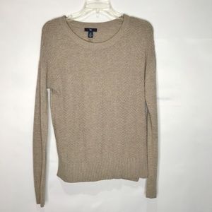 Gap Classic Beige Chevron Weave Sweater S